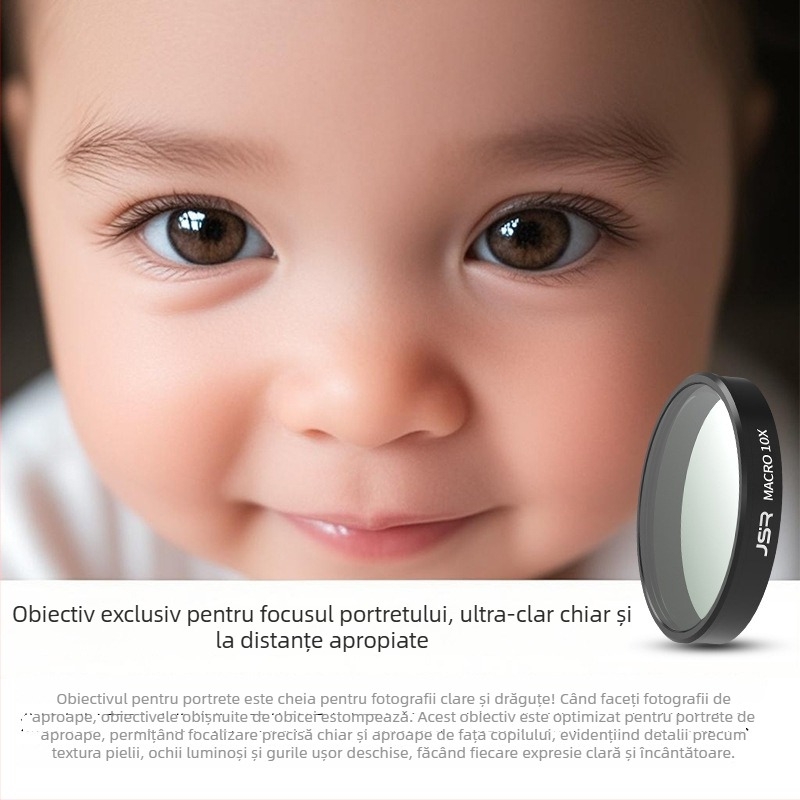 Filtru de perspectivă pentru DJI Osmo Nano, cu lentilă de focalizare pentru portret, sticlă optică, ramă din aluminiu, logo personalizat