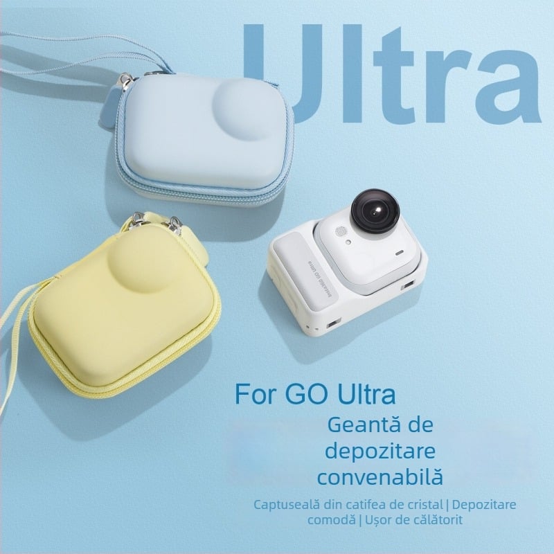 Carcasă rigidă pentru Insta360 Go Ultra – husă de transport pentru cameră sport | la stoc