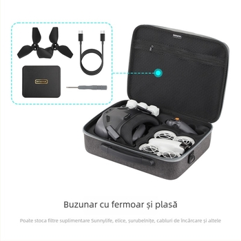 Sunnylife husă de stocare pentru NEO2, pentru ochelari N3 cu senzor de mișcare, carcasă PC NE-B936/B937