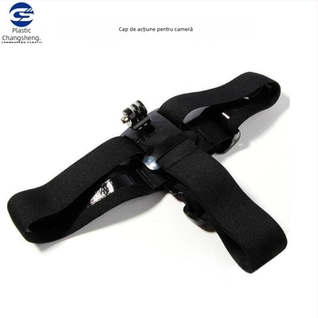 Bandă pentru cap pentru GoPro/ camere de acțiune și Insta360, construcție din plastic, imprimare logo supportată, include curea de cap din cauciuc