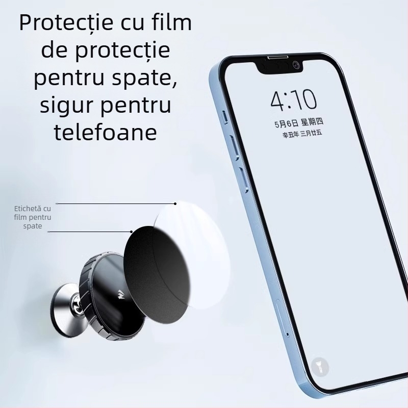 Suport auto pentru telefon cu placă magnetică - ultra-subțire placă magnetică (Time • aliaj • Primăvara 2018 • Unisex)