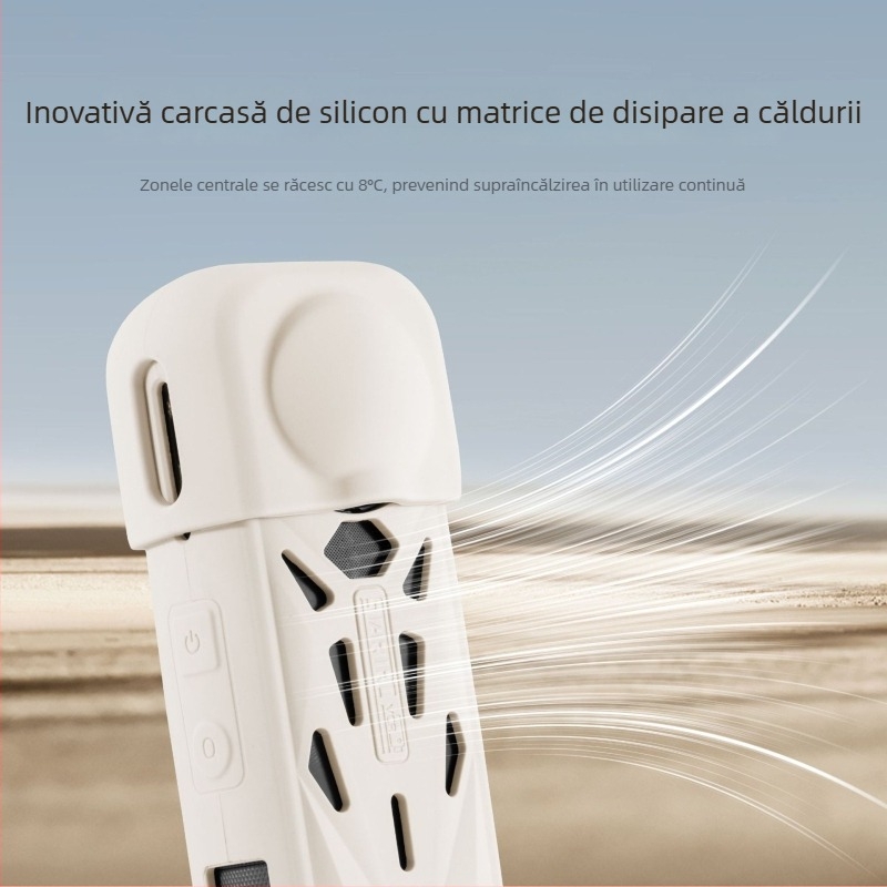 Carcasă din silicon pentru Insta360 X5 cu capac de obiectiv și husă anti-cadere, răcire (Model STARTRC VCR; Material: silicon; Include: husă corp, husă obiectiv, funie anti-pierdere)