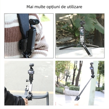 Kit suport fixare cu eliberare rapidă pentru Osmo Pocket 3, set suport pentru trepied de birou; model OP3-AD824; material: plastic și aliaj de aluminiu