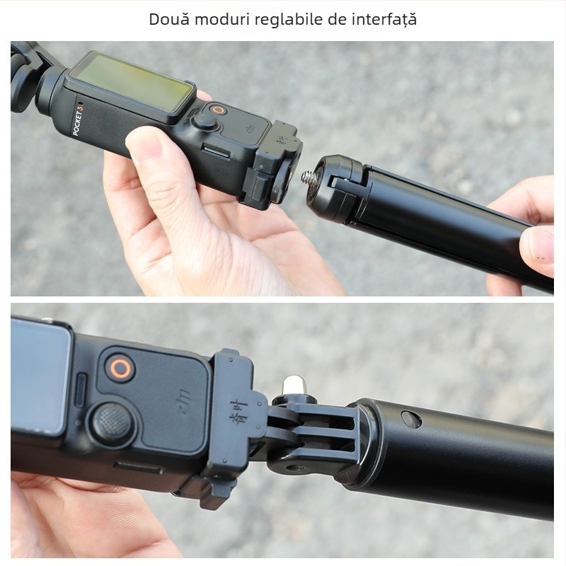 Kit suport fixare cu eliberare rapidă pentru Osmo Pocket 3, set suport pentru trepied de birou; model OP3-AD824; material: plastic și aliaj de aluminiu