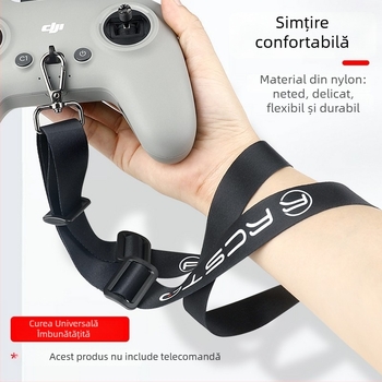 Lanyard telecomandă RCSTQ pentru DJI NEO Mini4Pro Avata2, Model 1308100, Material PA/Nylon, Logo imprimat, Cataramă unică