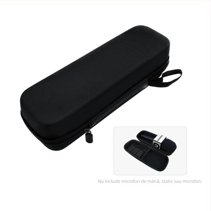 Nunavo Kit de microfoane wireless pentru interviuri, cu microfon de mână, protecție anti-vânt și cablu de încărcare — Model U5-cfmkf-nv, pentru telefoane