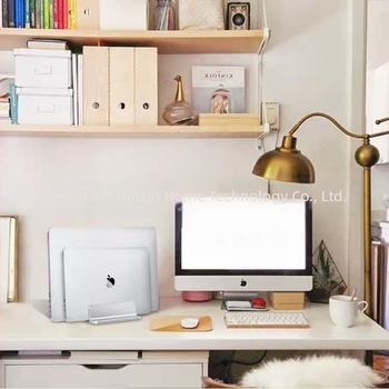 Suport vertical din aliaj de aluminiu pentru notebook/PC, cu răcire și două sloturi pentru carduri