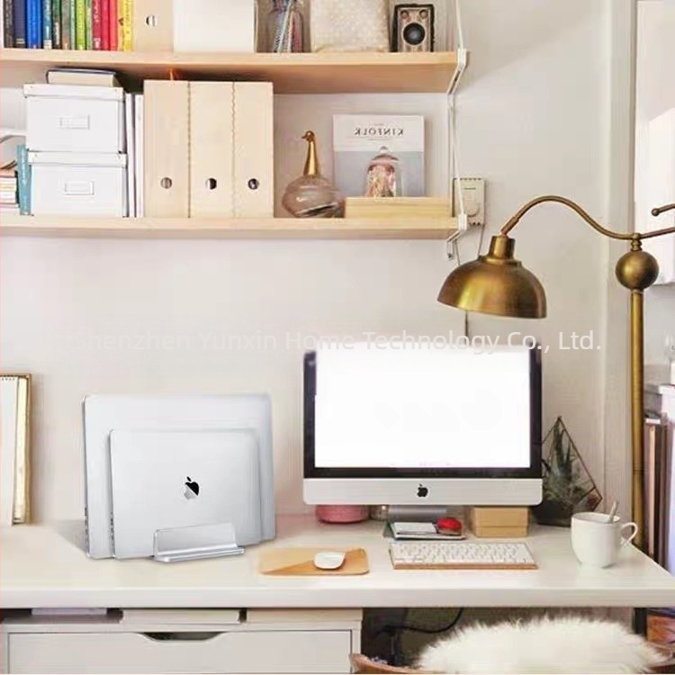 Suport vertical din aliaj de aluminiu pentru notebook/PC, cu răcire și două sloturi pentru carduri