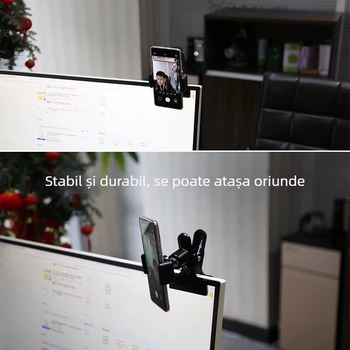 Hongkui hk49 Lazy Man Bracket — ball head metal pentru clip de fundal, fotografie profesională și transmisie live, suport de birou pentru telefon