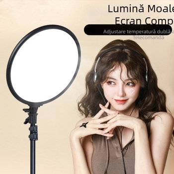 Lumină de fill pentru Live streaming cu suport NS-10, putere reglabilă 10–50W, 12V/2A, reglaj multiplu pentru live, fotografie și filmare