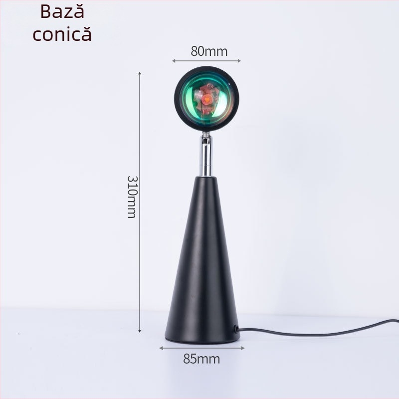 Lampă apus - lampă ambientală de noapte pentru dormitor, alimentare DC, montaj pe țeavă, fără control inteligent