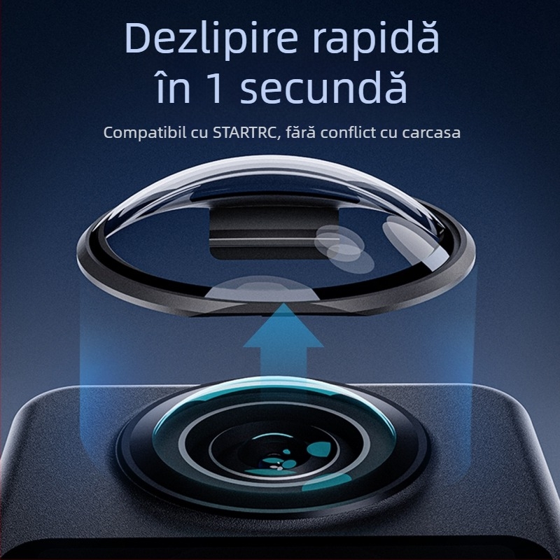Startrc Parasolar pentru obiectiv Osmo 360 pentru cameră panoramică, material PC/sticlă opțional
