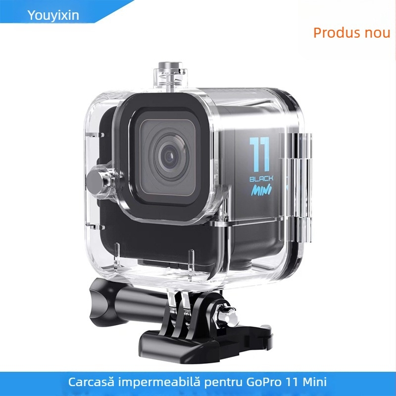 Carcasă de protecție impermeabilă GoPro Hero11 MINI, compatibilă, adâncime de 60 m, policarbonat ecologic
