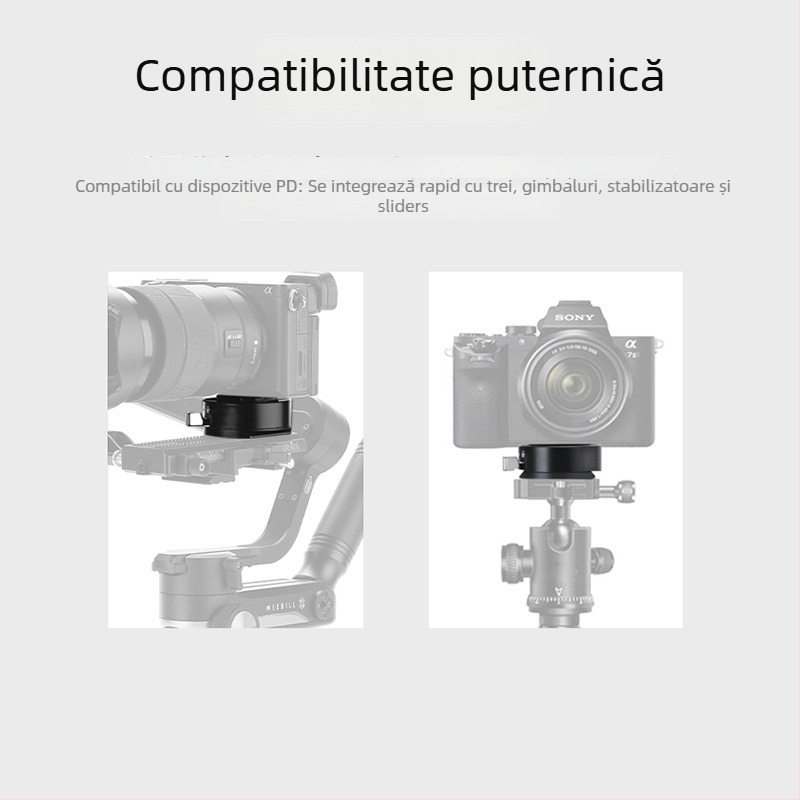 Placă cu eliberare rapidă din aliaj de aluminiu pentru trepied/cap de montaj (JF-Q2S) – sarcină 2–5 kg, greutate 120 g