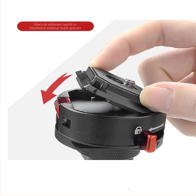 Placă cu eliberare rapidă din aliaj de aluminiu pentru trepied/cap de montaj (JF-Q2S) – sarcină 2–5 kg, greutate 120 g