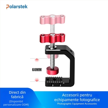 Polarstek Suport prindere cameră – prindere de masă tip C, din aliaj de aluminiu, suport pentru telefon, sarcină maximă 2 kg, greutate 200 g