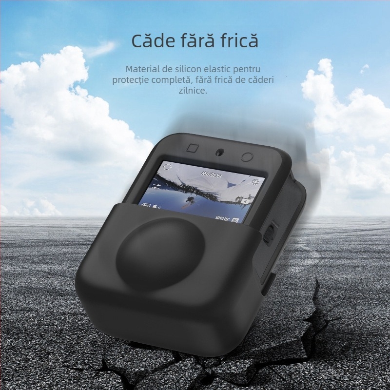 Husă din silicon cu capac pentru obiectiv pentru DJI Osmo 360 – protecție împotriva căderilor, rezistentă la uzură și la zgârieturi