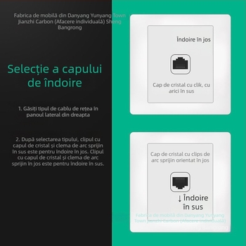 Cablu Ethernet Cat6 plat cu cot de 90°, conductoare din cupru, viteză Gigabit