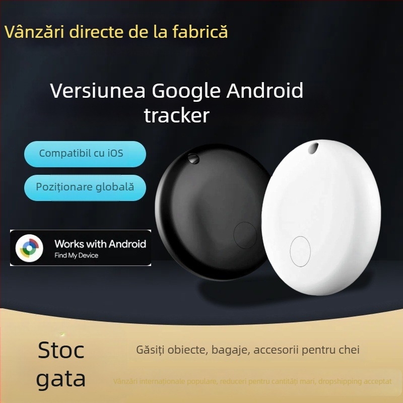 Localizator GPS pentru animale de companie, versiune Android Google, Bluetooth tracker, compatibil cu iOS, carcasă ABS