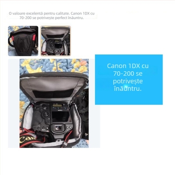 Geantă DSLR pentru aparat foto – Geantă triunghiulară extinsă pentru teleobiective 70-200/100-400, din nailon, compatibilă cu Nikon, Sony și Canon