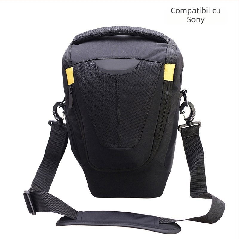 Geantă DSLR pentru aparat foto – Geantă triunghiulară extinsă pentru teleobiective 70-200/100-400, din nailon, compatibilă cu Nikon, Sony și Canon