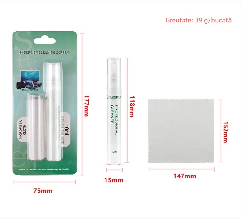 Kit de curățare pentru tastatură, telefon și ecran LCD — set de șase piese cu ingrediente nano antibacteriene pentru laptopuri, calculatoare și camere DSLR