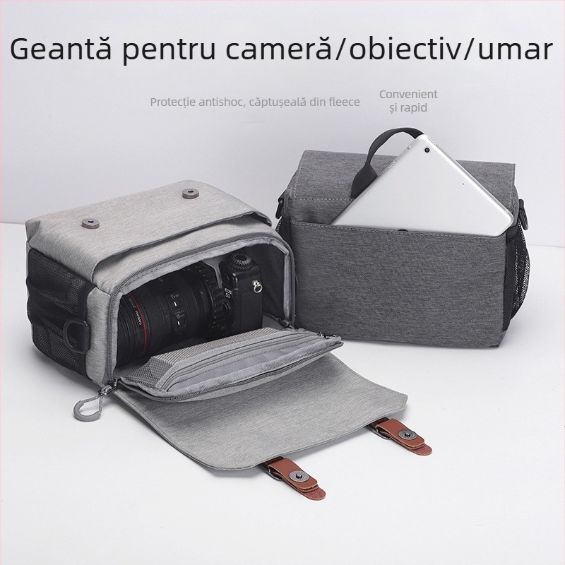 Geantă pentru aparat foto Zhenfenghe – impermeabilă, extrem de ușoară, reduce greutatea; compatibilă cu camere DSLR și mirrorless, material Oxford