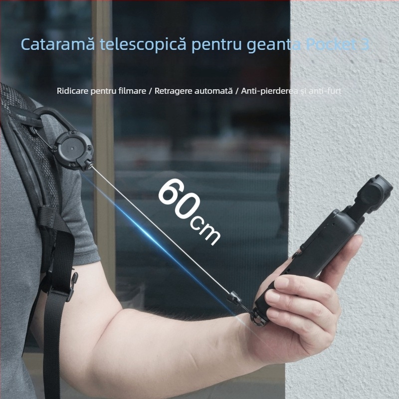 Cataramă extensibilă pentru DJI Pocket 3 – BB01, compatibilă cu DJI OSMO Pocket 3; Material: plastic + metal; Cod produs: B/B001 (BB01 • Compatibil cu DJI OSMO Pocket 3 • Material: plastic + metal • B/B001)