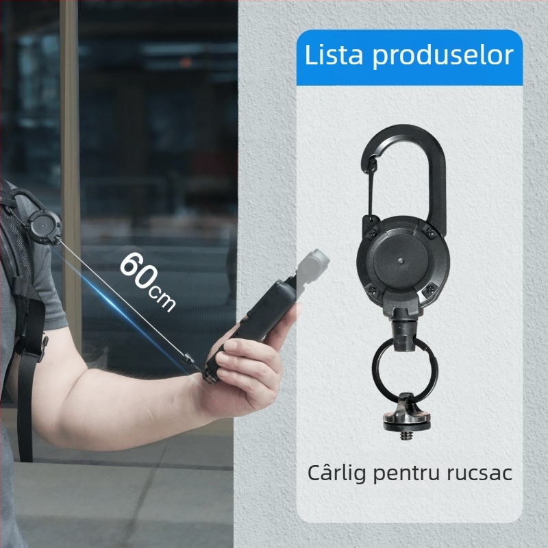 Cataramă extensibilă pentru DJI Pocket 3 – BB01, compatibilă cu DJI OSMO Pocket 3; Material: plastic + metal; Cod produs: B/B001 (BB01 • Compatibil cu DJI OSMO Pocket 3 • Material: plastic + metal • B/B001)