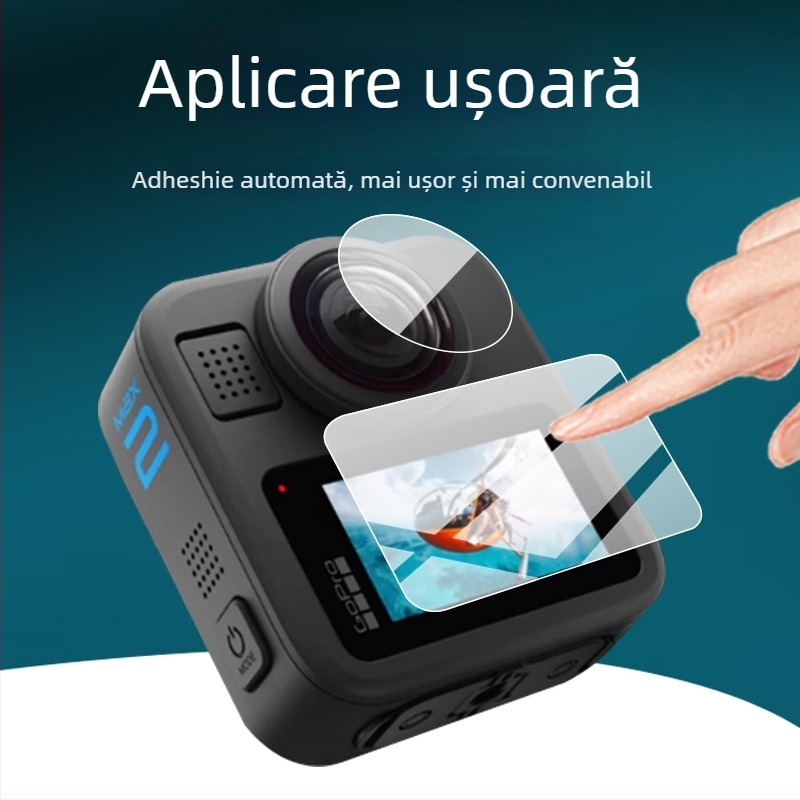 GoPro Max2 folie de protecție pentru ecran și obiectiv, film întărit, anti-zgârieturi