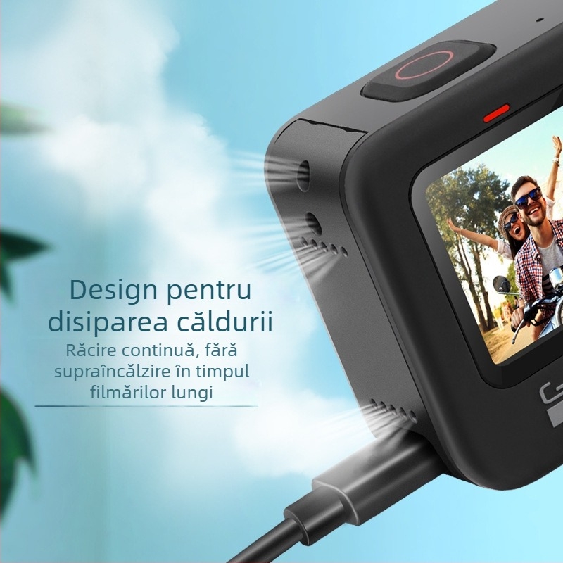 GoPro HERO8-11 ABS plastic capac lateral de răcire reîncărcabil și capac lateral pentru baterie – accesoriu
