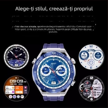  ceas inteligent 5G cu SIM, apeluri independente, compatibilitate totală a rețelei, ecran AMOLED, descărcare aplicații Android, NFC, rezistent la apă