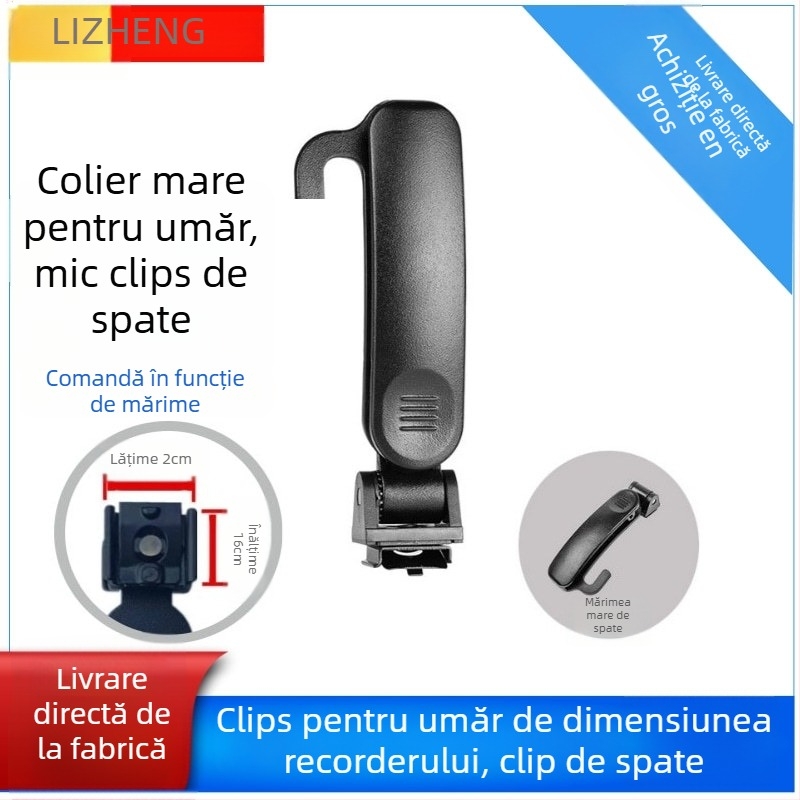 Li Zheng set de clips pentru camera corporală a poliției: clip pentru piept, clip pentru buzunar, clip pentru umăr, clip pentru spate, reglabil