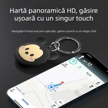AK-28B locator GPS pentru Android și iOS; tracker universal pentru copii, persoane în vârstă și animale de companie; baterie 240mAh; poziționare globală, navigare pe hartă; purtat ca breloc