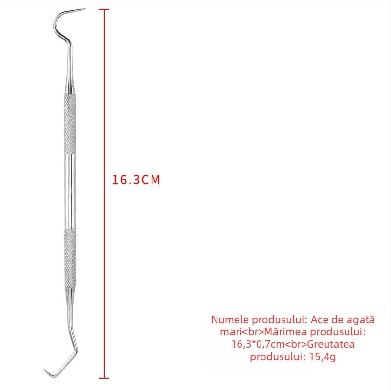 Set instrumente dentare din oțel inoxidabil pentru animale de companie — sondă orală și curățător de tartru, 55 g