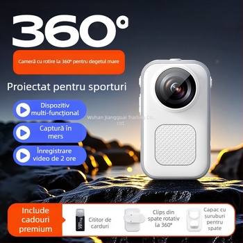 Cameră de acțiune PX-30 cu panoramă 360°, senzor CCD, zoom optic 10x, 14,2 MP, Wi-Fi