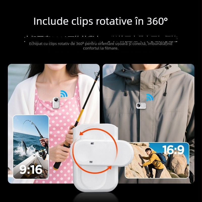 Cameră de acțiune PX-30 cu panoramă 360°, senzor CCD, zoom optic 10x, 14,2 MP, Wi-Fi