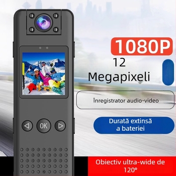 M51 Bodycam – 1080p, ecran LCD de 1,3 inch, stocare TF, obiectiv ultra-wide, autonomie baterie 5 ore