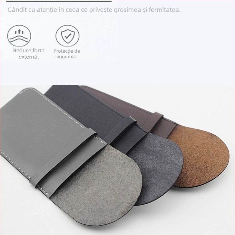 Husă protectoare din piele pentru Apple Magic Mouse 2, cu spațiu de depozitare și protecție anti-zgârieturi