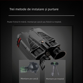 Binoclu portabil cu vedere nocturnă infraroșie 4K, înregistrare, zoom optic 16x, senzor CMOS