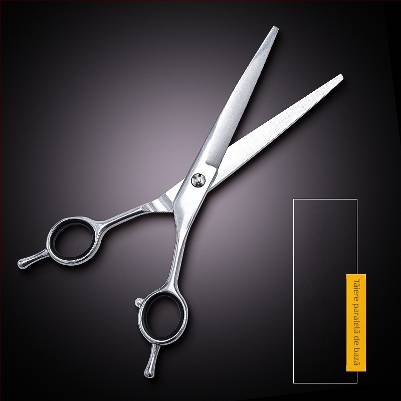 Set de foarfece de îngrijire pentru animale – foarfece curbate pentru câini, lame din oțel inoxidabil, husă din piele PU