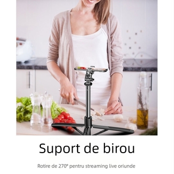 Kindallon Q05 selfie stick Bluetooth cu iluminare extensibilă și trepied de podea pentru streaming live