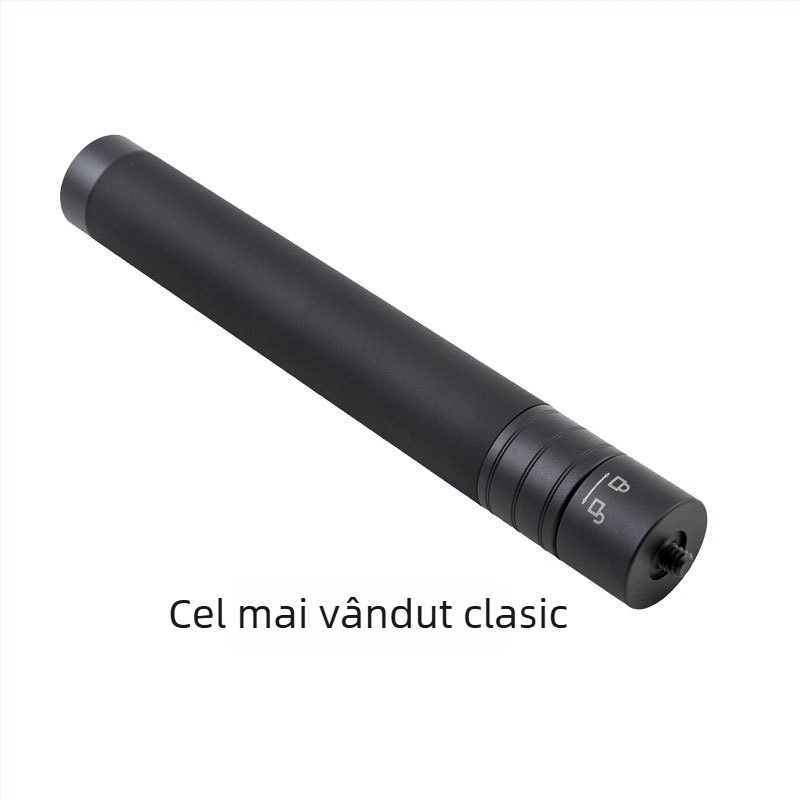 Selfie stick pentru camere sportive și telefoane mobile, aliaj de aluminiu, model BP-100, lungime reglabilă, compatibil cu stabilizatoare și iluminare de ajutor