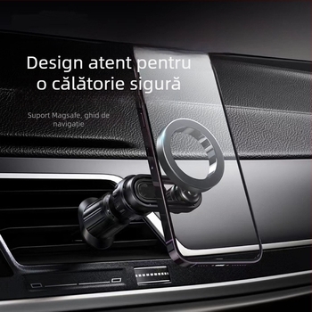 Suport auto pentru telefon cu bază magnetică N52, montare pe gură de ventilație, din plastic, pentru navigație