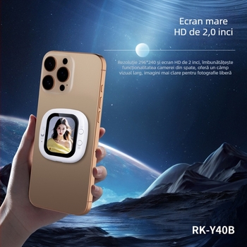 Ecran selfie mini portabil pentru telefon, pentru streaming live și fotografiere