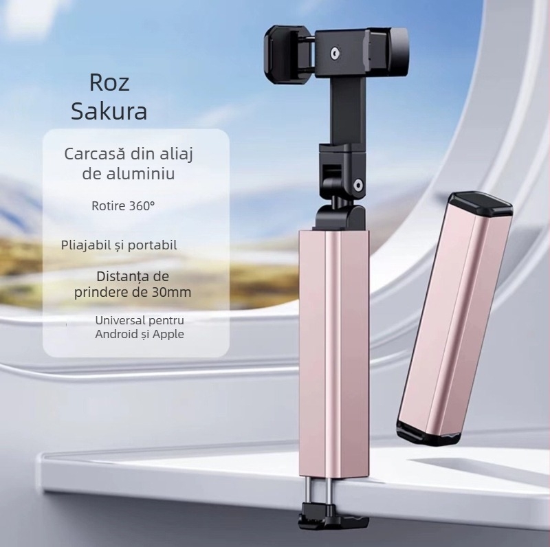 Stativ pentru filmare de sus pentru telefon mobil, portabil, rotire 360°, din plastic