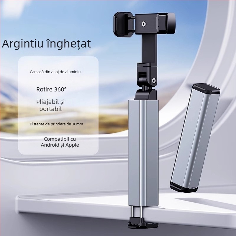 Stativ pentru filmare de sus pentru telefon mobil, portabil, rotire 360°, din plastic