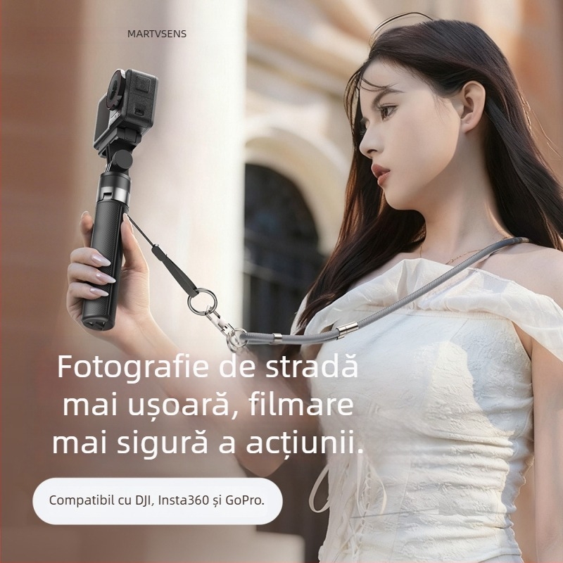 Baston selfie de mână, L5pro Standard Edition, universal pentru DJI Action 6/54 Pro și Shadow Stone GoPro, aliaj de aluminiu, Logo OEM/ODM