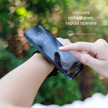 Suport pentru telefon outdoor, construcție din silicon și policarbonat, stil general, sprijină personalizarea