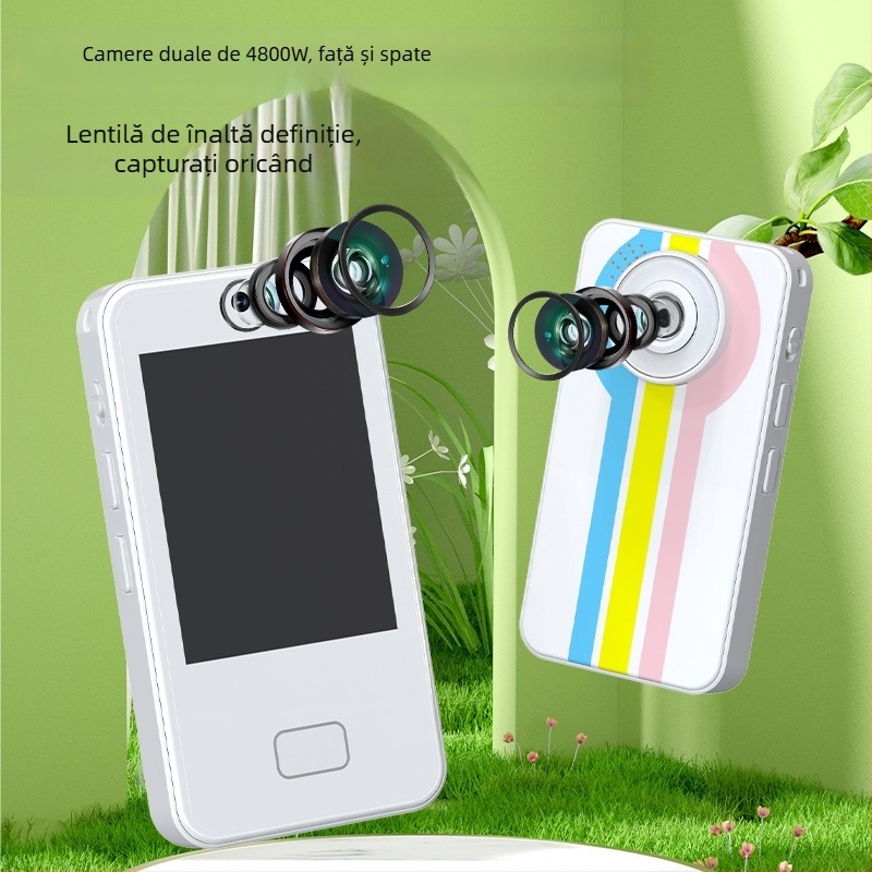 DELANDA D16 Telefon pentru copii cu cameră — ecran tactil de 3,0 inchi, camere frontale și din spate duale, peste 40 MP, slot pentru card TF, autonomie baterie 3–5 ore